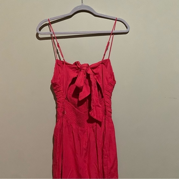 New! Free People day glow one piece keyhole tie back jumpsuit 28084 - Picture 4 of 9